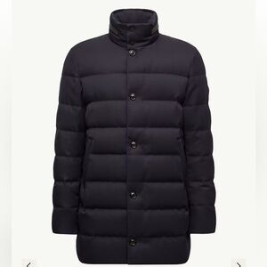 Moncler Vallonpierre Hooded Long Down Jacket